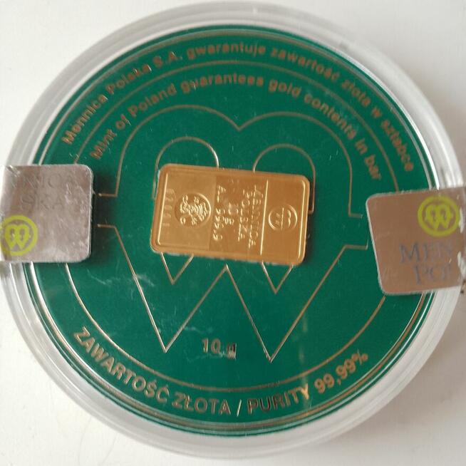 Sztabka złota 10g Mennica edycja limitowana