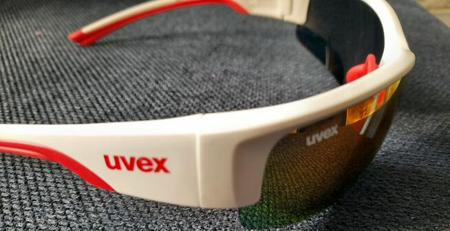 Uvex Okulary sportowe Sportstyle 215 lustrzane białe defekt