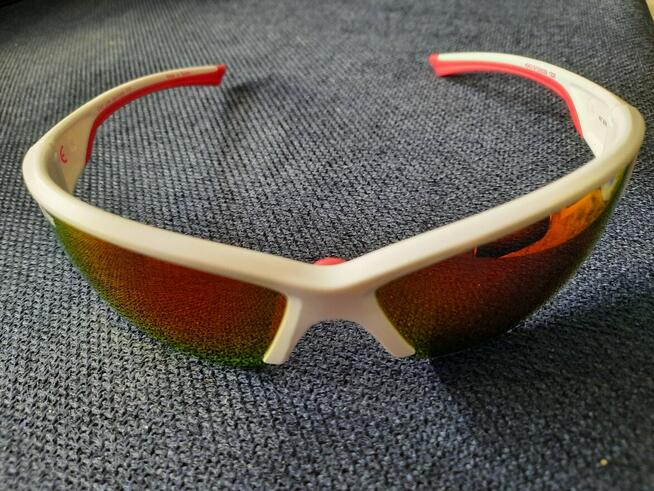 Uvex Okulary sportowe Sportstyle 215 lustrzane białe defekt