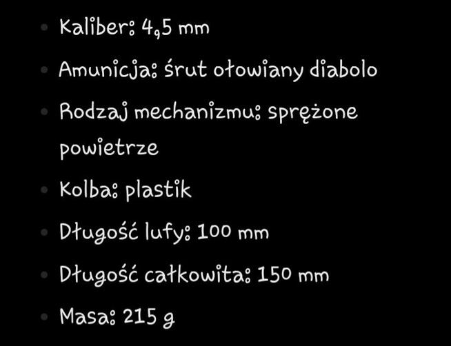 Pistolet pneumatyczny kal. 4,5 mm