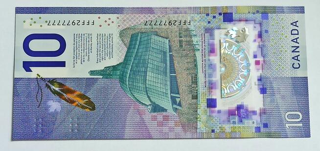 10 $ 2010 Kanada, banknot polimerowy
