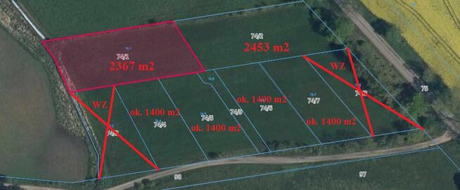 Wiśniowo Ełckie - działka 1400 m2 - z warunkami zabudowy