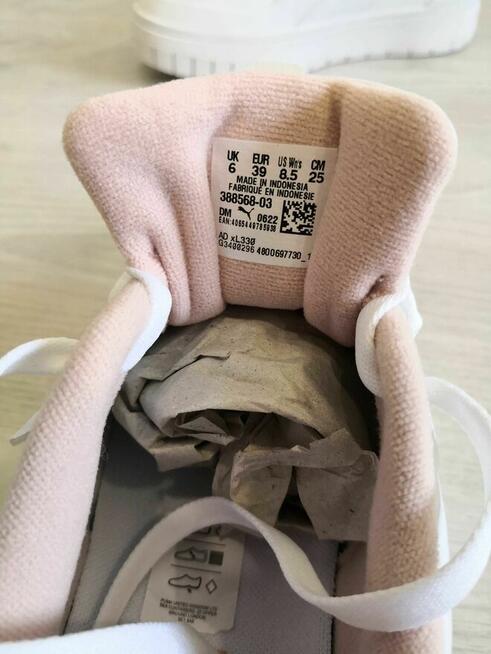 Nowe buty PUMA Cali Dream 39 25cm białe różowe pudrowy róż