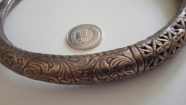 Stary srebrny naszyjnik próba 800 waga 92 gramy