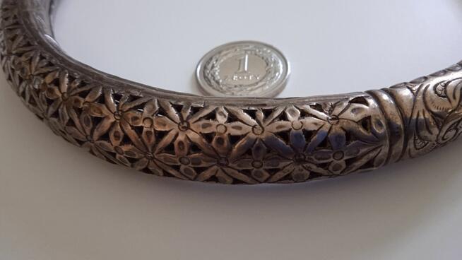 Stary srebrny naszyjnik próba 800 waga 92 gramy