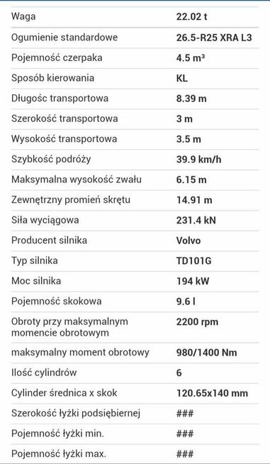 Ładowarka kołowa Volvo BM L160