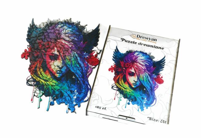 Puzzle Drewniane Premium EKO Dziewchyna Aniol A4