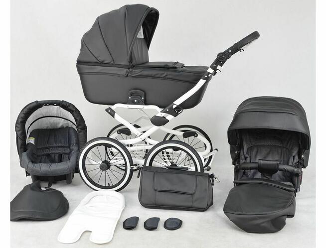 Nowy Powystawowy Wózek Dziecięcy Berco Retro 3w1 Spacerówka