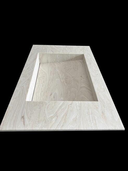 Umywalka kompozytowa na wymiar w kolorze Marmo