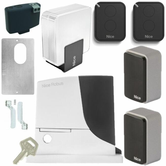 Nice Robus 600 - zestaw + lampa led - napęd automat do bram