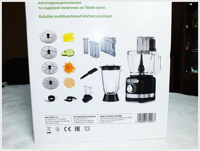 Robot kuchenny Zelmer ZFP 9000B 2000W czarny Nowy w kartonie