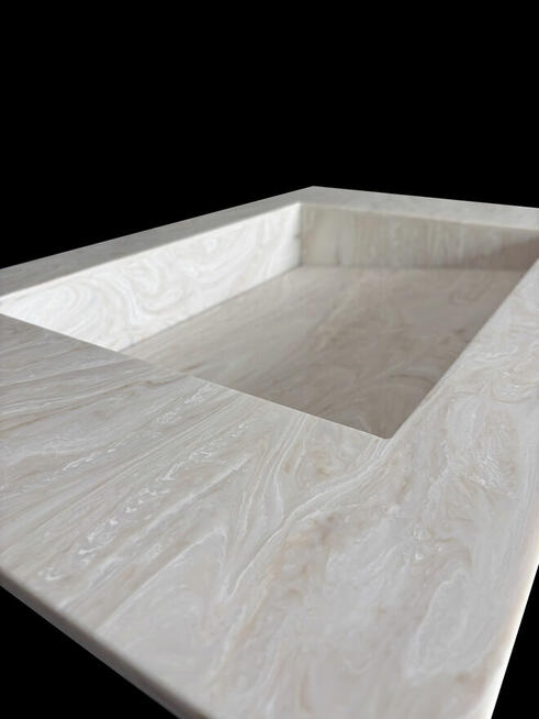 Umywalka kompozytowa na wymiar w kolorze Marmo