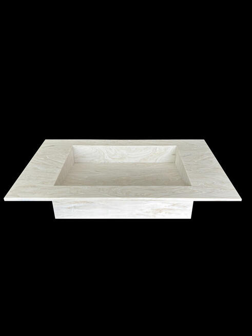 Umywalka kompozytowa na wymiar w kolorze Marmo