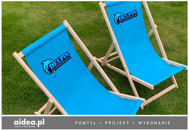 Leżaki reklamowe z nadrukiem, parawany, pufy, krzesła, ...