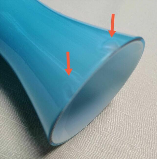 Wazon Carnaby - turkusowo - biały- ze szkła opalowego.