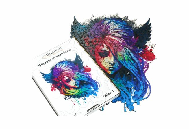 Puzzle Drewniane Premium EKO Dziewchyna Aniol A4