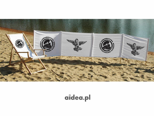 Leżak z własnym nadrukiem, parawany, pufy, krzesła, ...