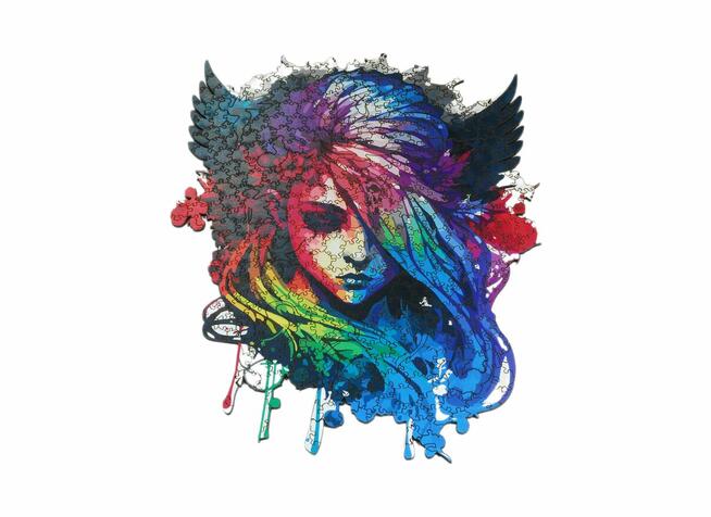 Puzzle Drewniane Premium EKO Dziewchyna Aniol A4