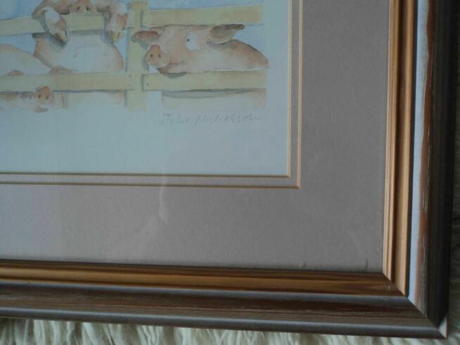 Świnie na wakacjach 37/57 cm papier( kopia) w ramę