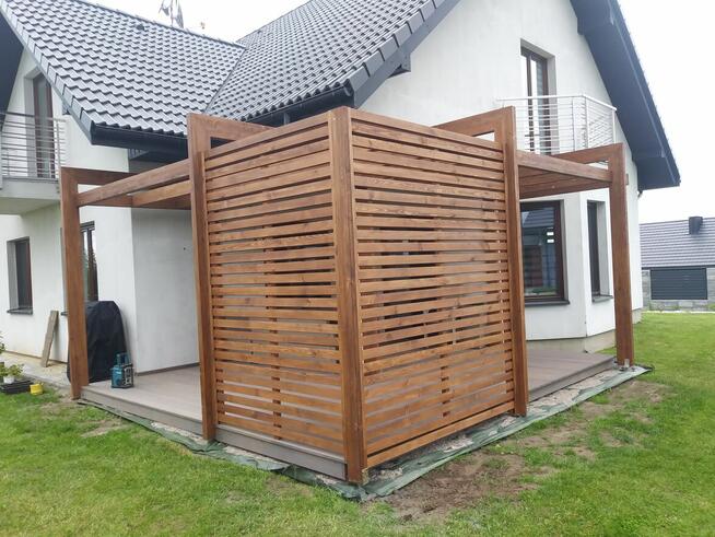 Elewacje drewniane/tarasy/ zadaszenia