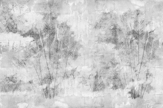 Liście na betonowej ścianie , nowoczesna ściana z wzorem GD6