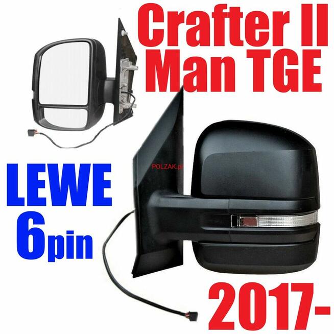 Lusterko Lewe Elektrycz Man TGE Volkswagen Crafter 2017-2025