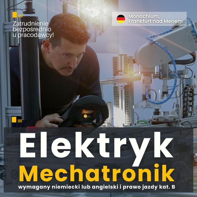 Elektryk/Mechatronik z min. podstawowym niemieckim