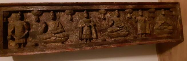 Obraz płaskorzeźba w stylu indyjskim hinduskim