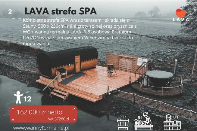 LAVA sauna i cała STREFA SPA