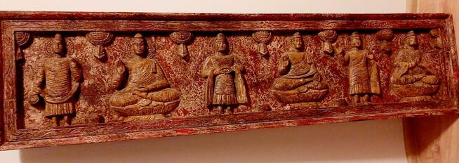 Obraz płaskorzeźba w stylu indyjskim hinduskim