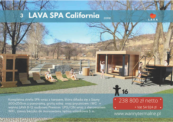LAVA SPA CALIFORNIA/ Kompletna Strefa SPA