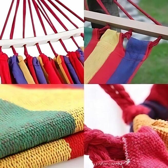 Duży HAMAK ogrodowy XXXL WZMOCNIONY + TORBA 2 kolory
