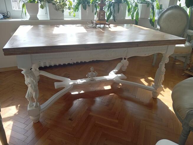 STÓŁ BRETOŃSKI FRANCUSKI FIGURALNY ROZKŁADANY z 160 do 270cm