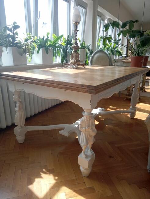 STÓŁ BRETOŃSKI FRANCUSKI FIGURALNY ROZKŁADANY z 160 do 270cm