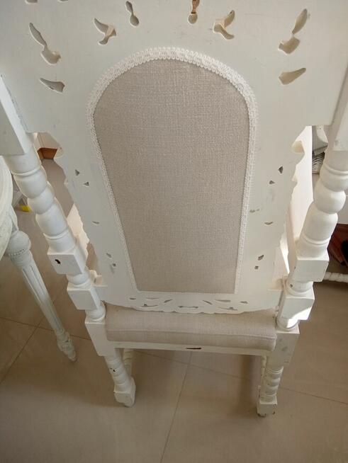 Komplet 2 krzesel z oparciami, styl XIX w. nowe obicia