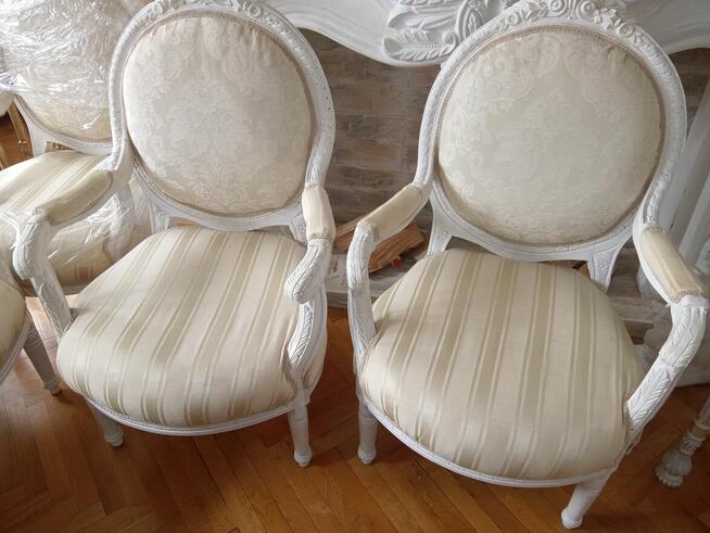 Fotele styl Ludwik XVI barokowe medalion 1-4 stk