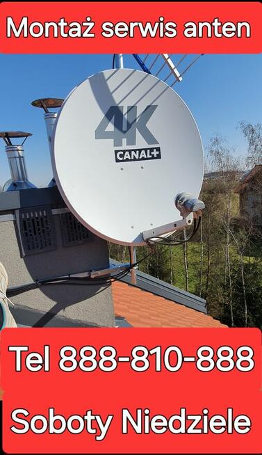 Montaż serwis anten 24h Jędrzejów Okolice tel 888-810-888