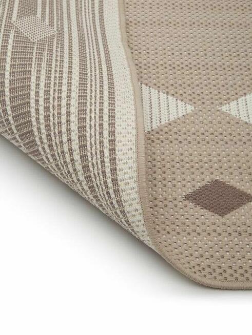 Dywan 120x170 loft boho dom taras altanka beż brąz romby