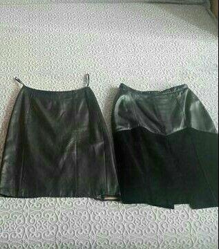 Spodnica ze skory naturalnej, M