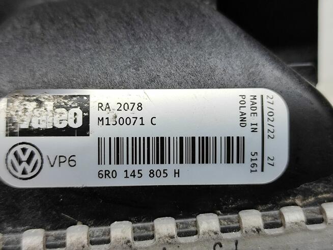 VW AUDI SEAT SKODA CHŁODNICA WODY 6R0145805H