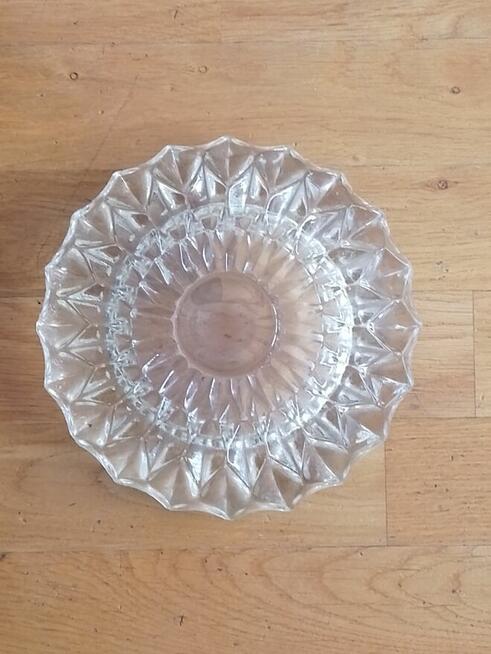 Kryształowa szklana popielnica z PRL