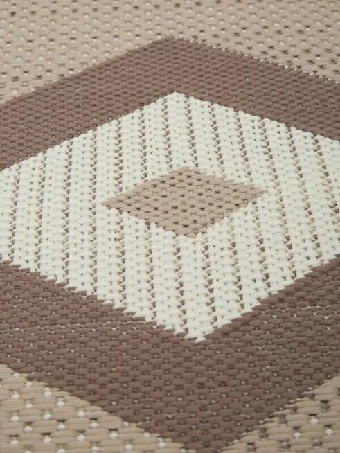 Dywan 120x170 loft boho dom taras altanka beż brąz romby