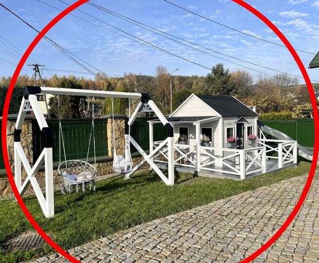 Plac zabaw ! Domek z drewna dla dzieci !