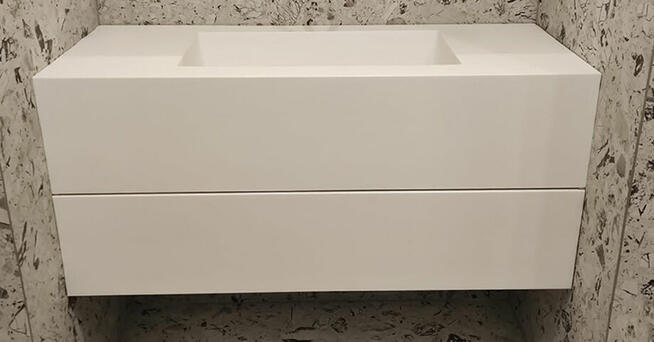 Szafka kompozytowa (115x50x50cm) ze zintegrowaną umywalką