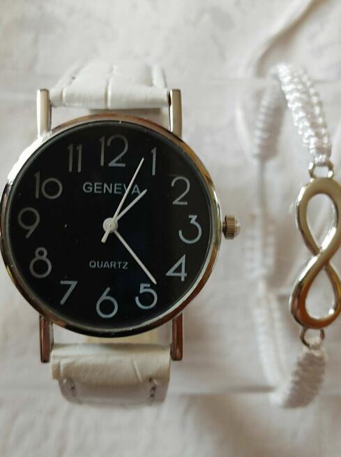 Piękny zegarek plus bransoletka z symbolem nieskończoności