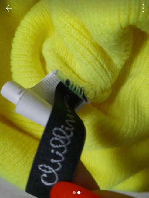 Neonowa zimowa damska czapka