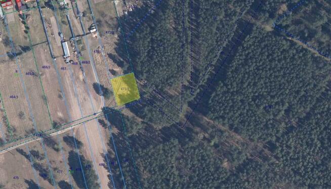 Działka z WZ 760m2 Piasek gm. Cedynia, las, rzeka Odra