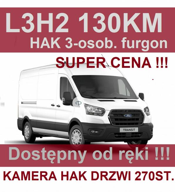 Ford Transit L3H2 130KM Furgon Kamera  Super Niska Cena Dostępny od ręki! 2005 zł