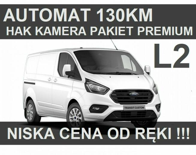 Ford Transit Custom Automat 130KM Kamera Pakiet Premium Hak Dost. od ręki 1870zł