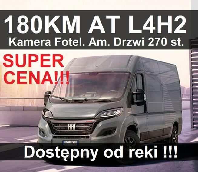 Fiat Ducato L4H2 180KM Automat Kamera Drzwi 270 LED Dostępny od ręki !!! 2117 zł